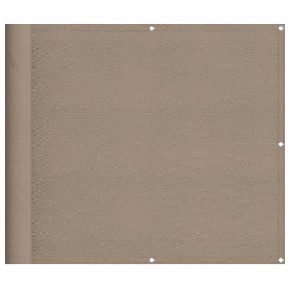 Écran de balcon taupe 90x800 cm 100% polyester oxford - Photo n°1