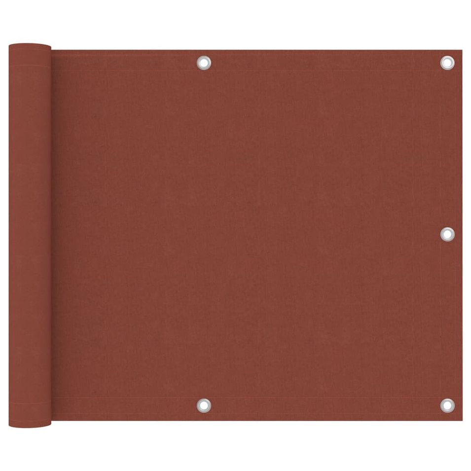 Écran de balcon Terre cuite 75x300 cm Tissu Oxford - Photo n°1