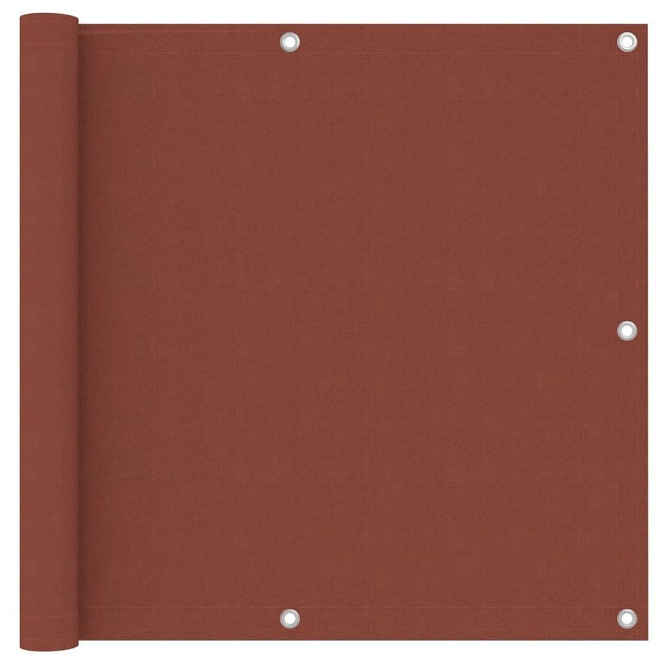 Écran de balcon Terre cuite 90x500 cm Tissu Oxford - Photo n°1