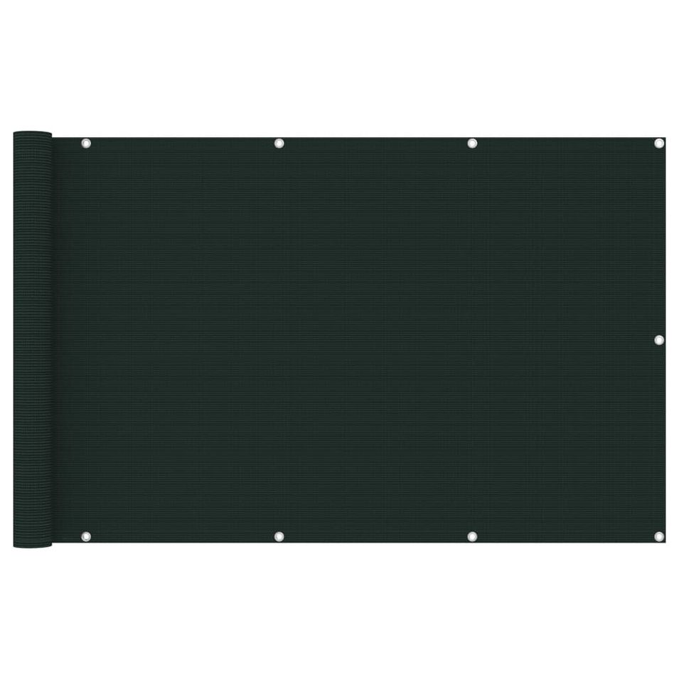 Écran de balcon Vert foncé 120x600 cm PEHD - Photo n°1