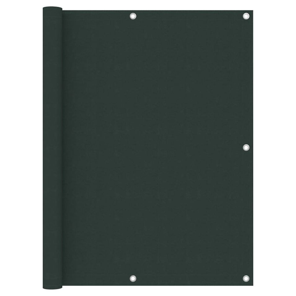Écran de balcon Vert foncé 120x600 cm Tissu Oxford - Photo n°1