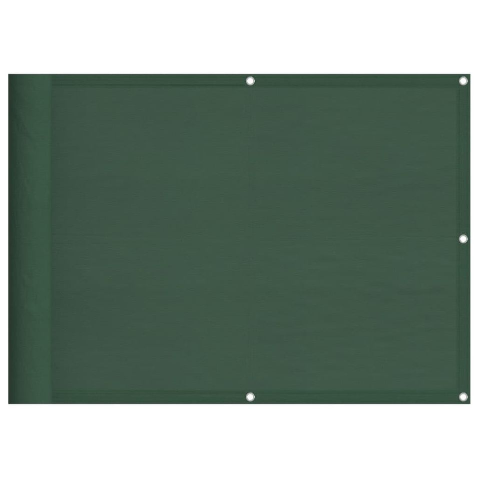 Écran de balcon vert foncé 75x700 cm 100% polyester oxford - Photo n°1