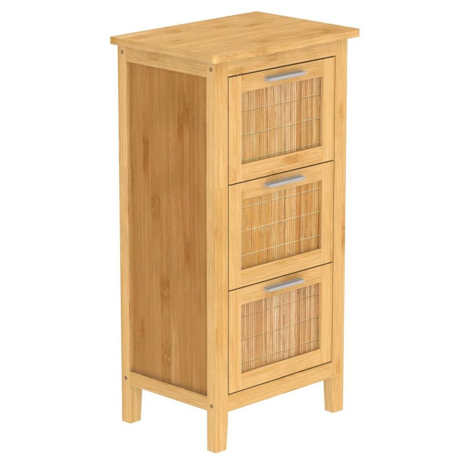 EISL Armoire de salle de bain avec 3 tiroirs Bambou 30x42x82 cm - Photo n°1