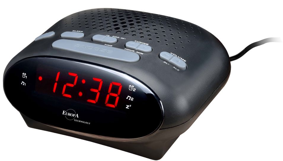 Elite Radiosveglia A Corrente - Nero - Electric Radio Alarm Clock - Black DV-985_B - Photo n°1