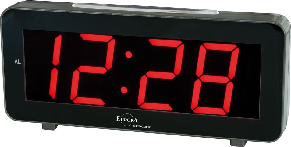 Elite Sveglia Led A Corrente (cavetto Usb E Spina Inclusi) - Nero - Led Alarm Clock Powered By Electricity (usb Cable And Plug Included) - Black DV640_B - Photo n°1