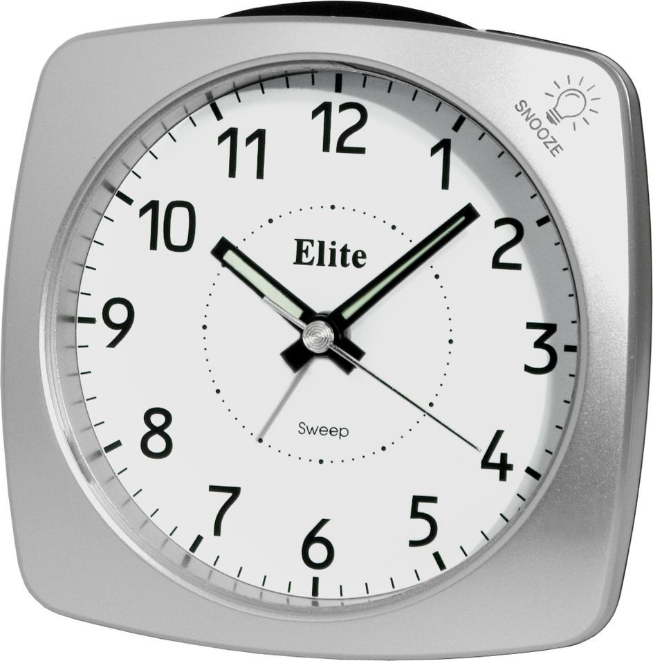Elite Sveglia Silent Con Luce E Snooze - Argento - Silent Alarm Clock With Light And Snooze - Silver ST4500_S - Photo n°1