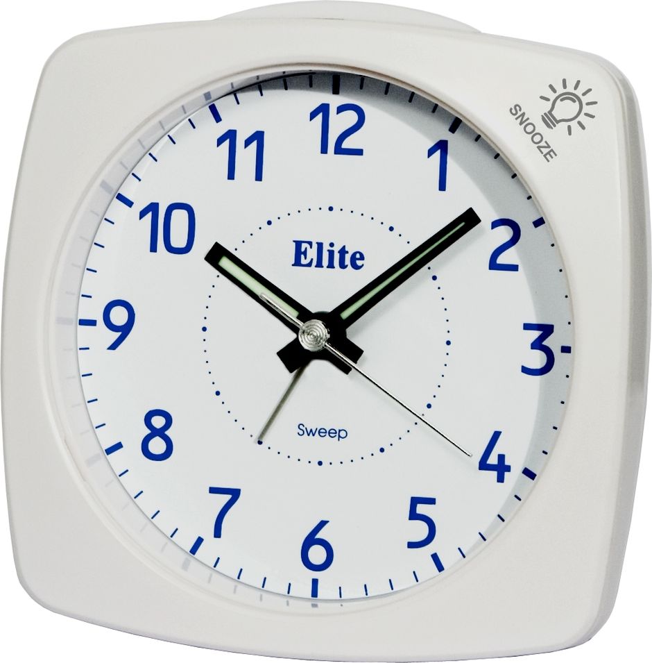 Elite Sveglia Silent Con Luce E Snooze - Bianco - Silent Alarm Clock With Light And Snooze - White ST4500_W - Photo n°1
