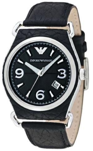 Emporio Armani Classic Date, Unisex, Black Leather, 36mm Wr 5atm ***special Offer*** AR0535 - Photo n°1