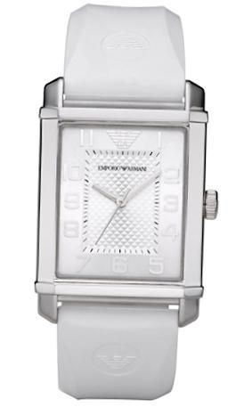 Emporio Armani Classic White Unisex S/s White Rubber Strap, 36mm Wr 5atm ***special Offer*** AR0498 - Photo n°1