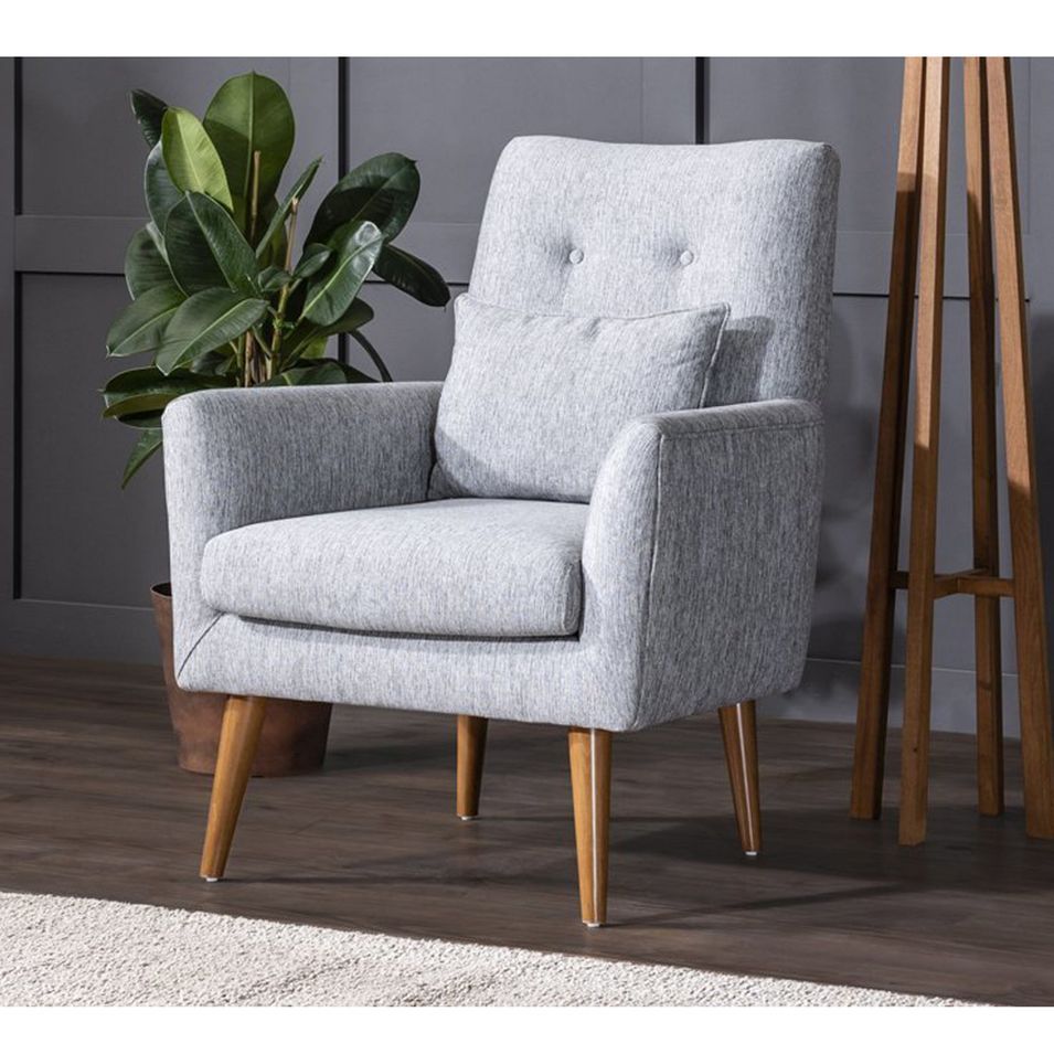 Ensemble Canapé 3 places convertible et 1 fauteuil tissu gris Touka - Photo n°6