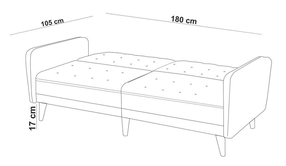 Ensemble Canapé 3 places convertible et 1 fauteuil tissu gris Touka - Photo n°8