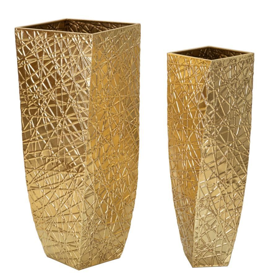 Ensemble de 2 porte-vases squer cm 34x34x90-25x25x78 - Photo n°1
