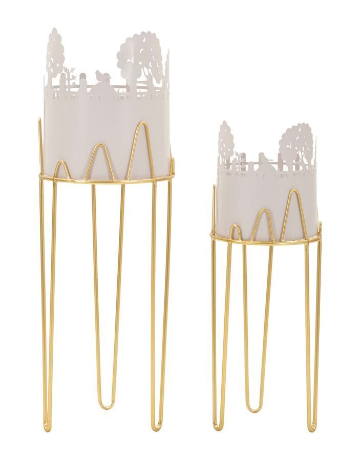 Ensemble de 2 supports pour vase en forme d'arbre, ø 27 x 79 cm - 22,8 x 62 cm - Photo n°1