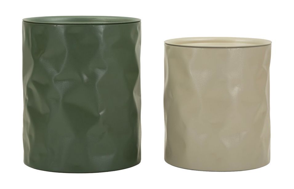 Ensemble de 2 tables d'appoint norimberga, dimensions : 39,5 x 48 cm et 35,5 x 40 cm. - Photo n°1