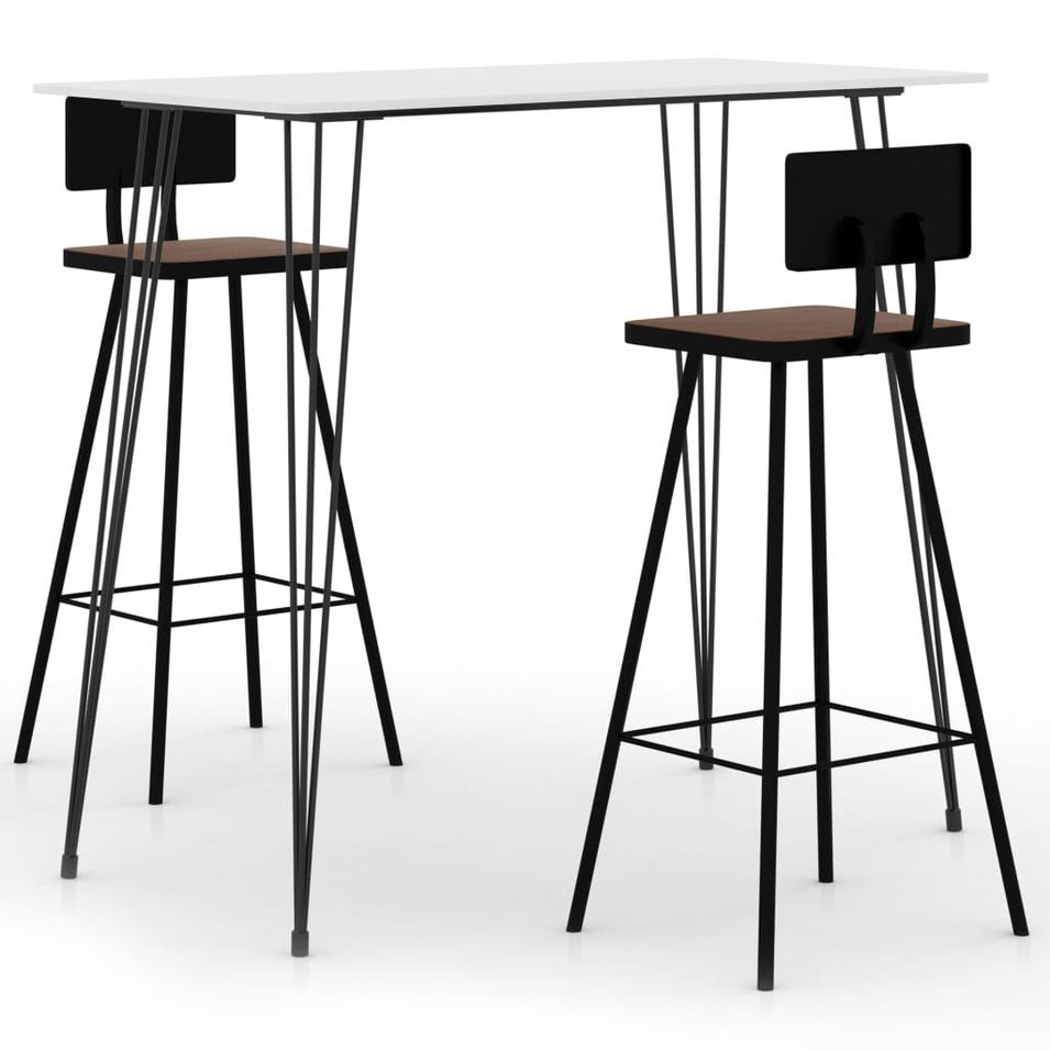 Ensemble de bar 3 pcs Blanc 8 - Photo n°1