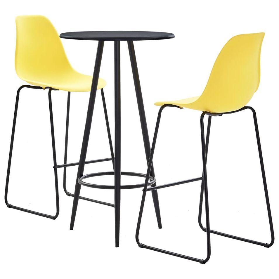 Ensemble de bar 3 pcs Plastique Jaune 3 - Photo n°1