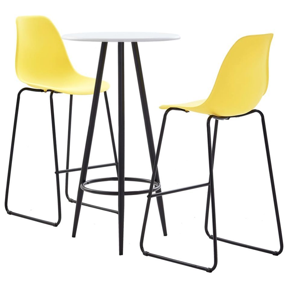Ensemble de bar 3 pcs Plastique Jaune - Photo n°1