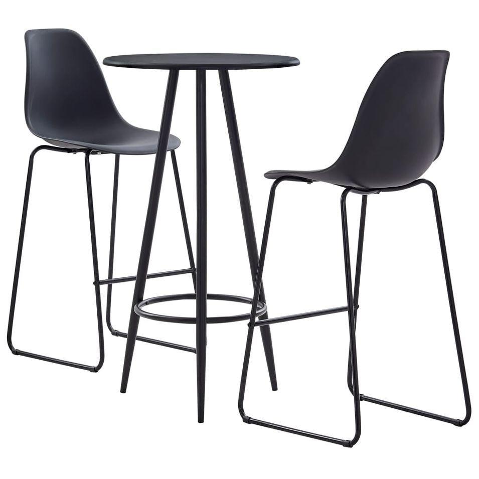 Ensemble de bar 3 pcs Plastique Noir - Photo n°1