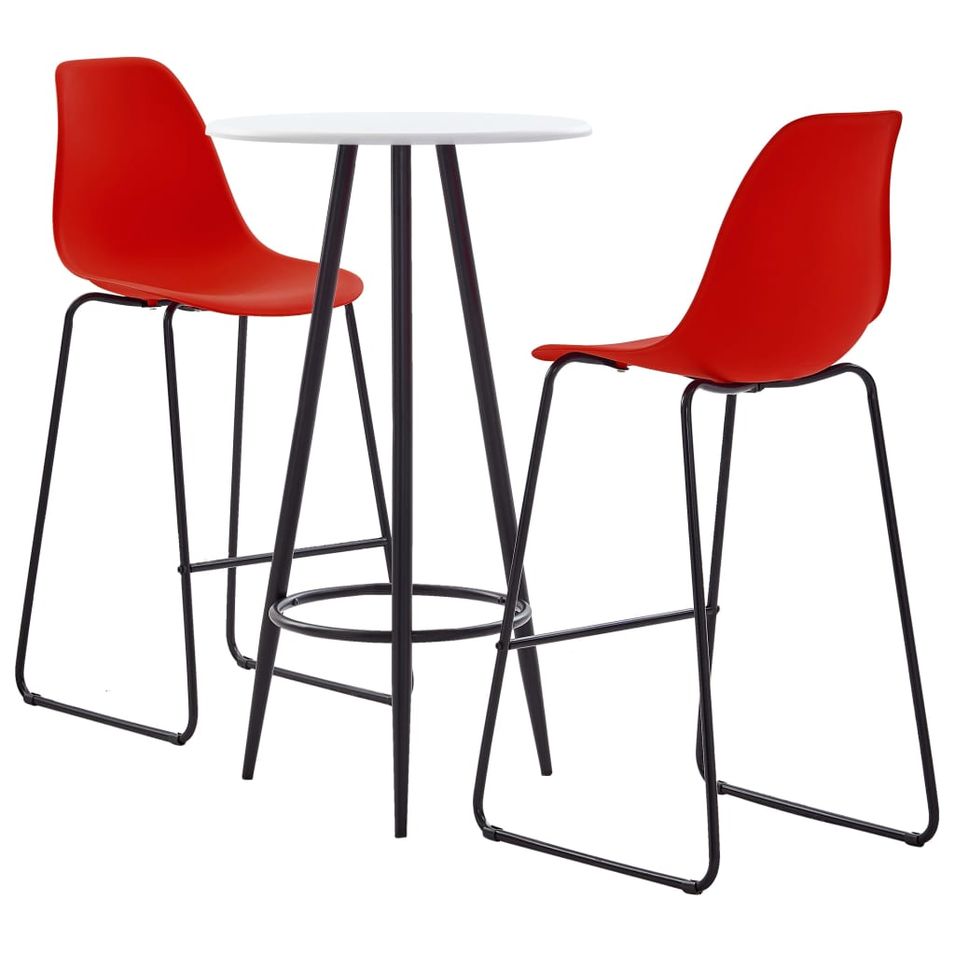 Ensemble de bar 3 pcs Plastique Rouge 4 - Photo n°1