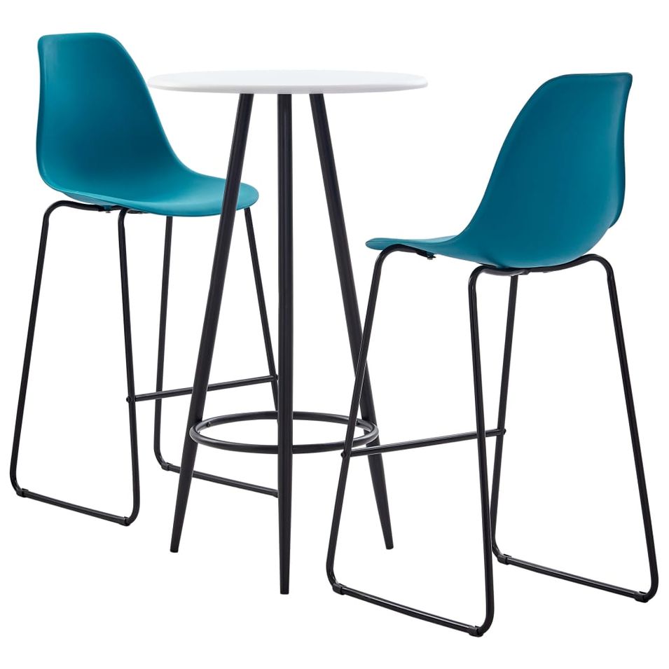 Ensemble de bar 3 pcs Plastique Turquoise 3 - Photo n°1