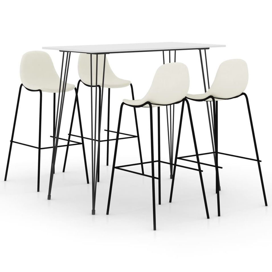 Ensemble de bar 5 pcs Blanc 6 - Photo n°1