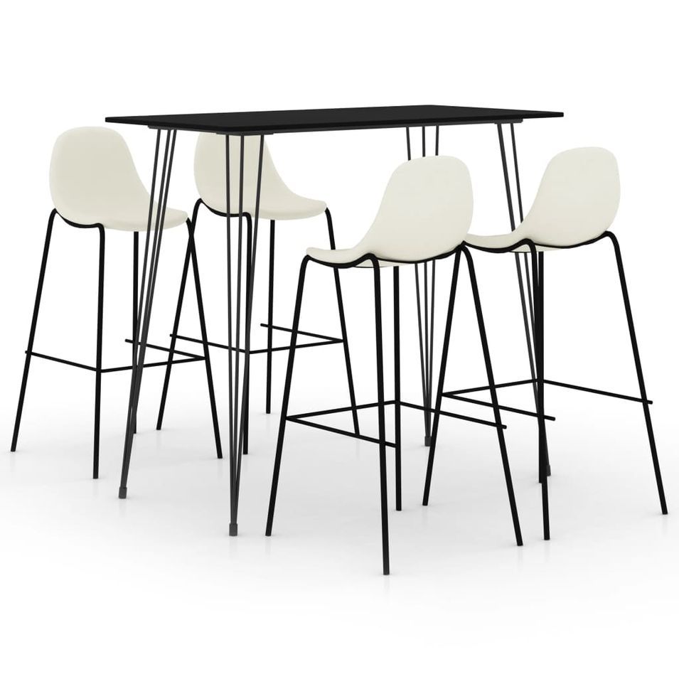 Ensemble de bar 5 pcs Noir 2 - Photo n°1