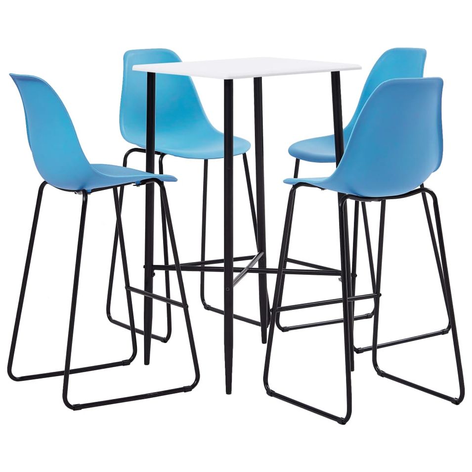 Ensemble de bar 5 pcs Plastique Bleu 7 - Photo n°1