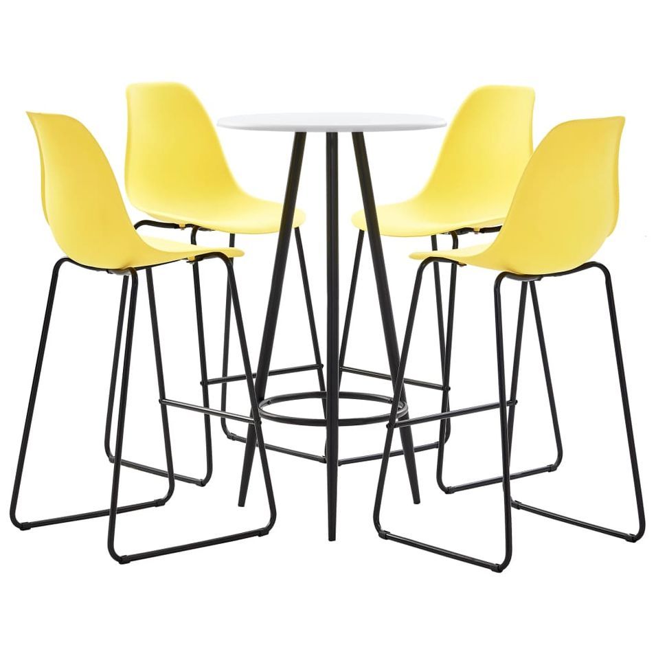 Ensemble de bar 5 pcs Plastique Jaune 3 - Photo n°1
