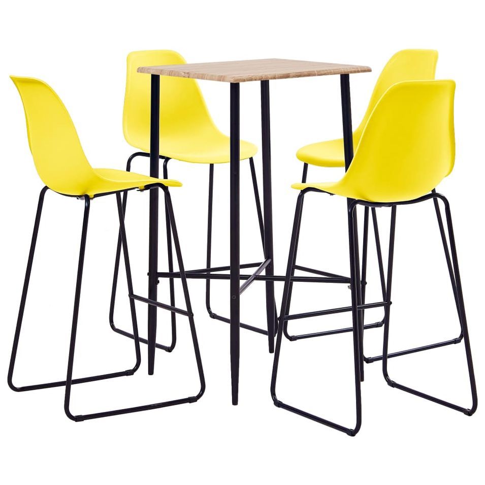 Ensemble de bar 5 pcs Plastique Jaune 2 - Photo n°1