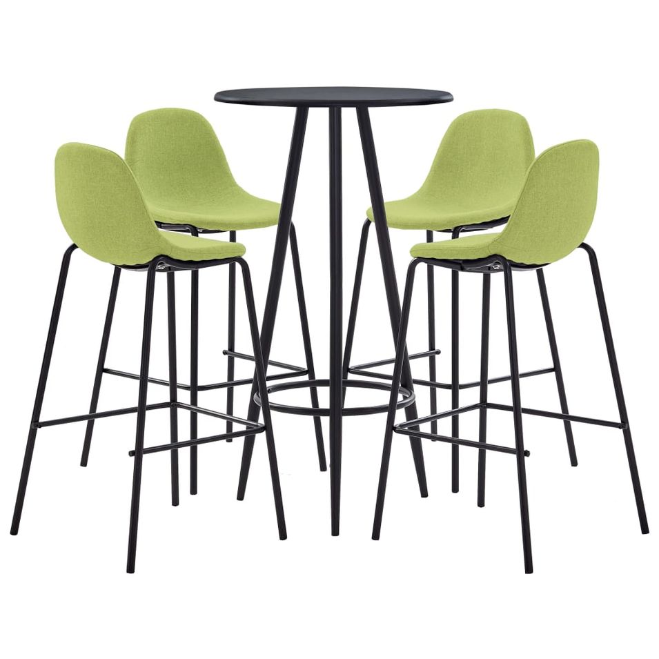 Ensemble de bar 5 pcs Tissu Vert 2 - Photo n°1