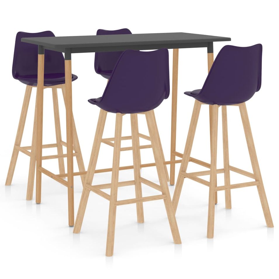 Ensemble de bar 5 pcs Violet 3 - Photo n°1