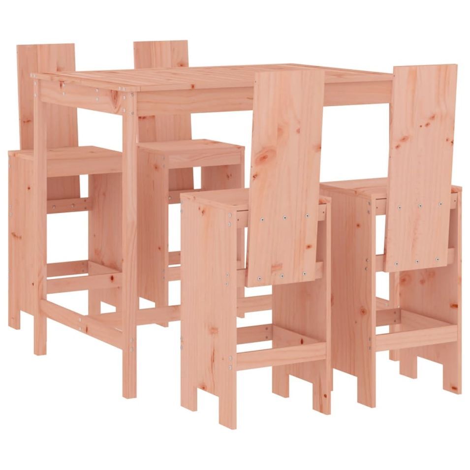 Ensemble de bar de jardin 5 pcs bois massif de Douglas - Photo n°1