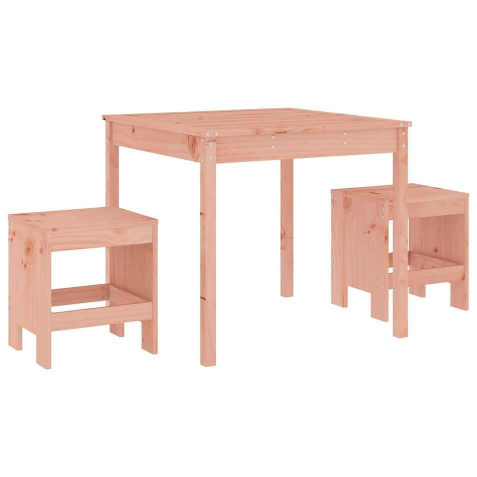 Ensemble de bistrot de jardin 3 pcs bois massif Douglas - Photo n°1