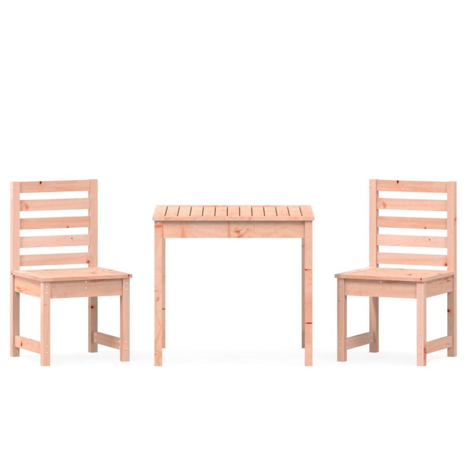 Ensemble de bistrot de jardin 3 pcs bois massif Douglas - Photo n°1