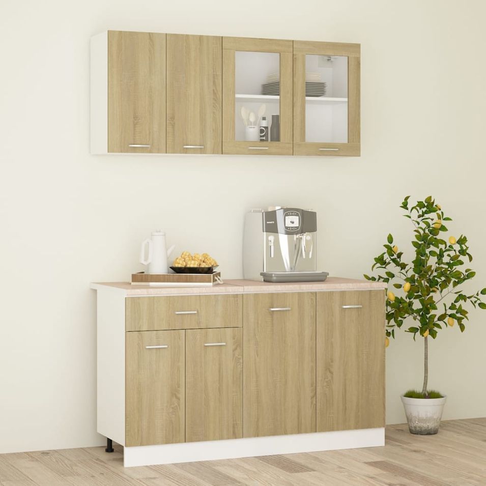 Ensemble de meubles de cuisine 4 pcs plan de travail 2 - Photo n°1