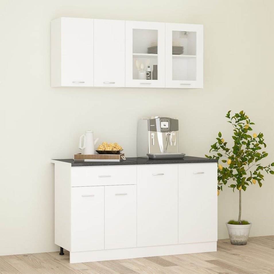 Ensemble de meubles de cuisine 4 pcs plan de travail - Photo n°1