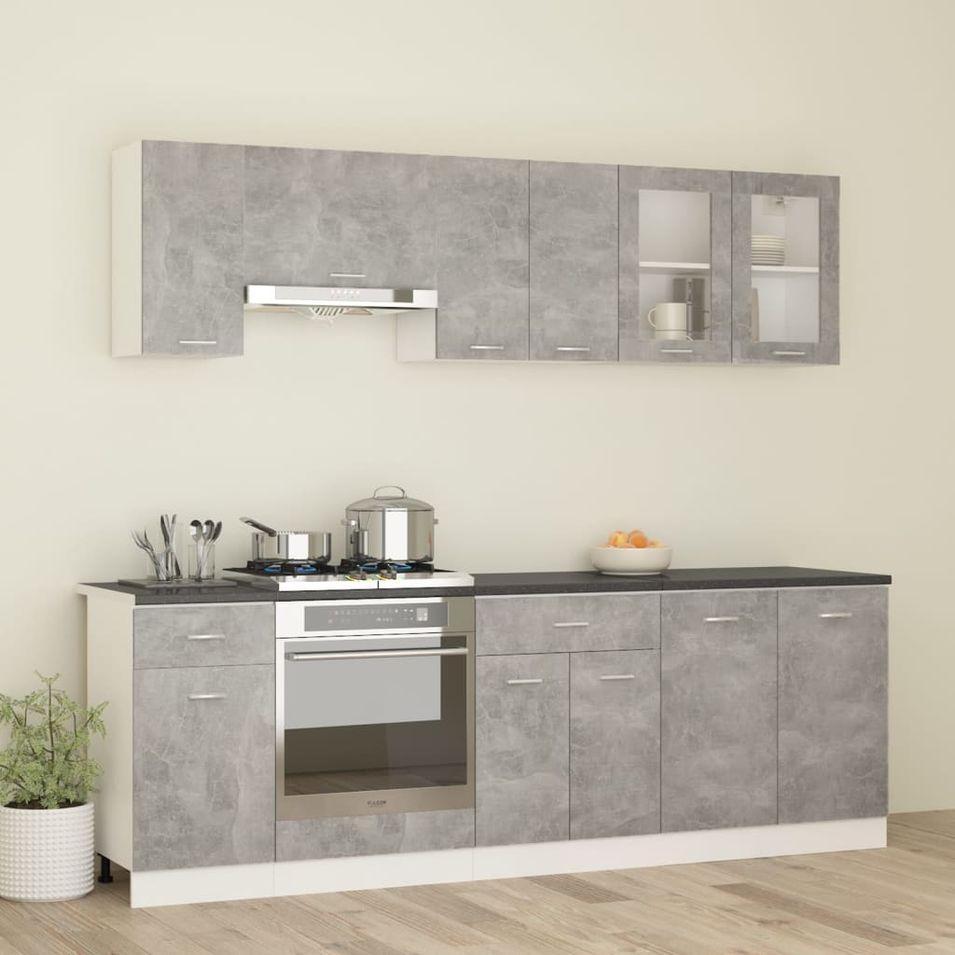 Ensemble de meubles de cuisine 8 pcs plan de travail - Photo n°1