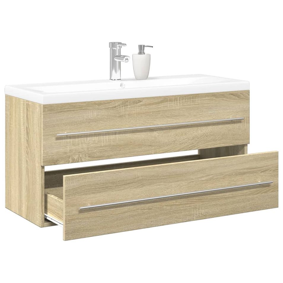 Ensemble de meubles de salle de bain 2 pcs chêne sonoma - Photo n°1
