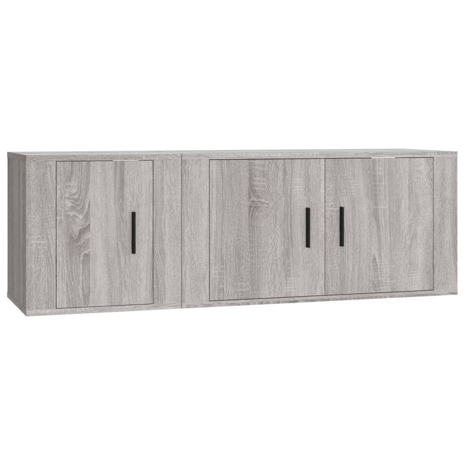 Ensemble de meubles TV 2 pcs Sonoma gris Bois d'ingénierie - Photo n°1
