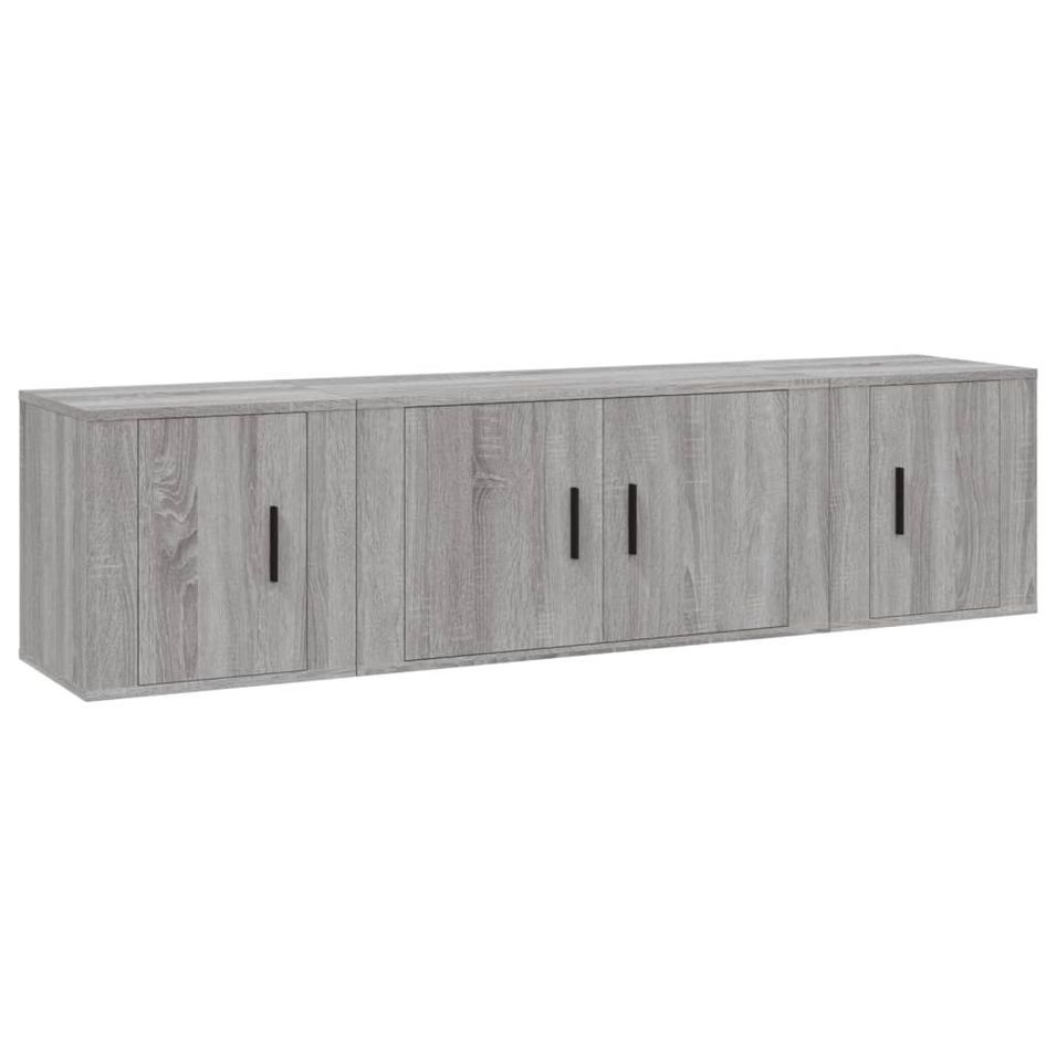 Ensemble de meubles TV 3 pcs Sonoma gris Bois d'ingénierie - Photo n°1