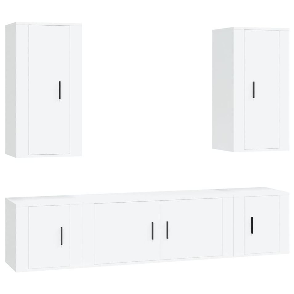 Ensemble de meubles TV 5 pcs Blanc Bois d'ingénierie - Photo n°1