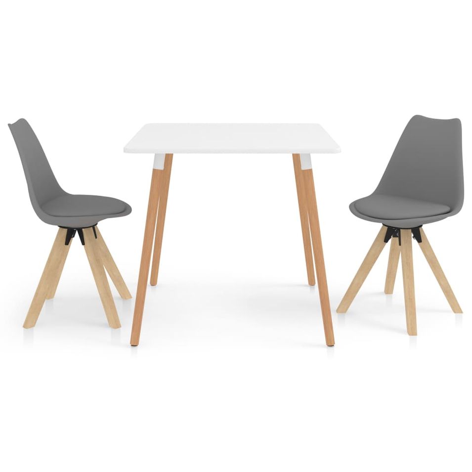 Ensemble de salle à manger 3 pcs Gris 14 - Photo n°1