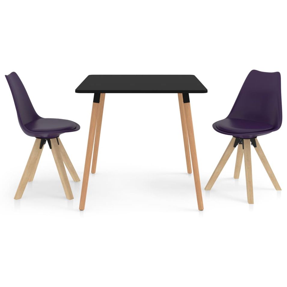 Ensemble de salle à manger 3 pcs Lilas 2 - Photo n°1