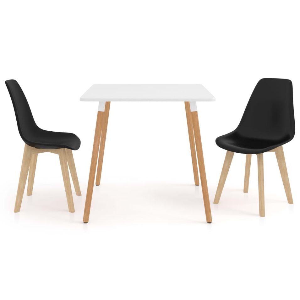 Ensemble de salle à manger 3 pcs Noir 11 - Photo n°1