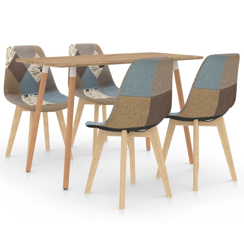 Ensemble de salle à manger 5 pcs Gris 13 - Photo n°1