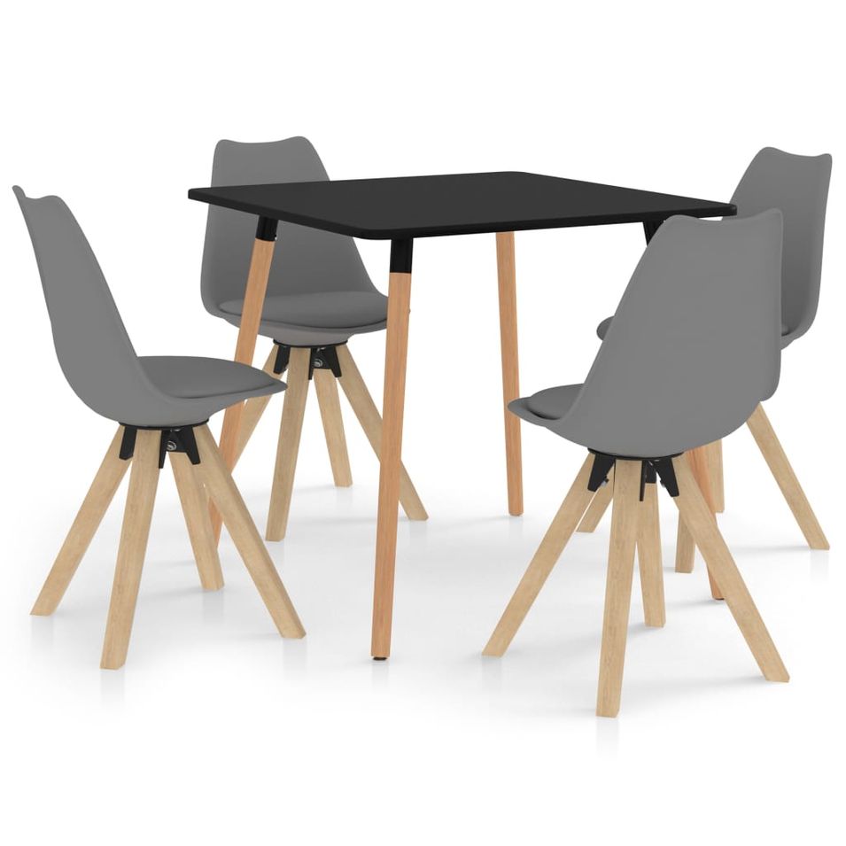 Ensemble de salle à manger 5 pcs Gris 38 - Photo n°1