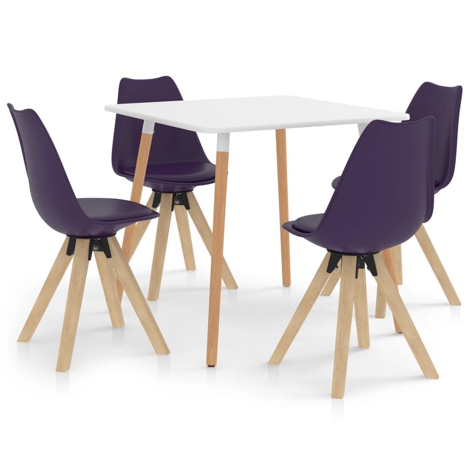 Ensemble de salle à manger 5 pcs Lilas 7 - Photo n°1