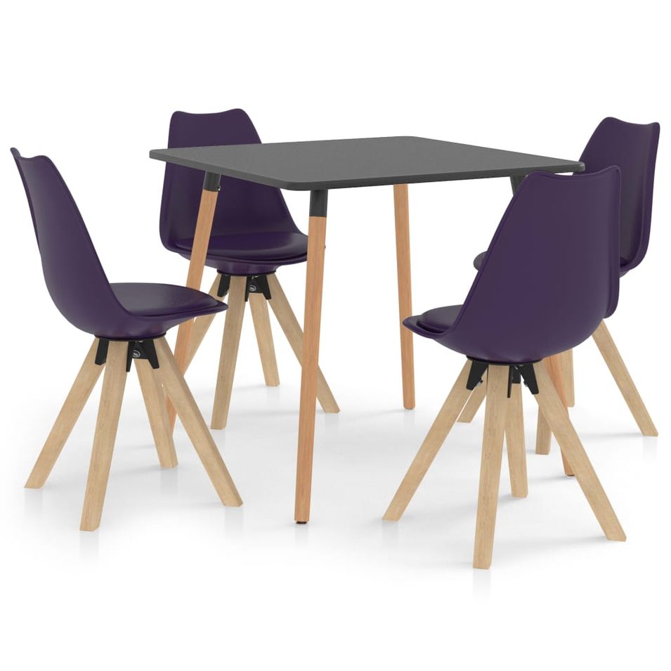 Ensemble de salle à manger 5 pcs Lilas 8 - Photo n°1