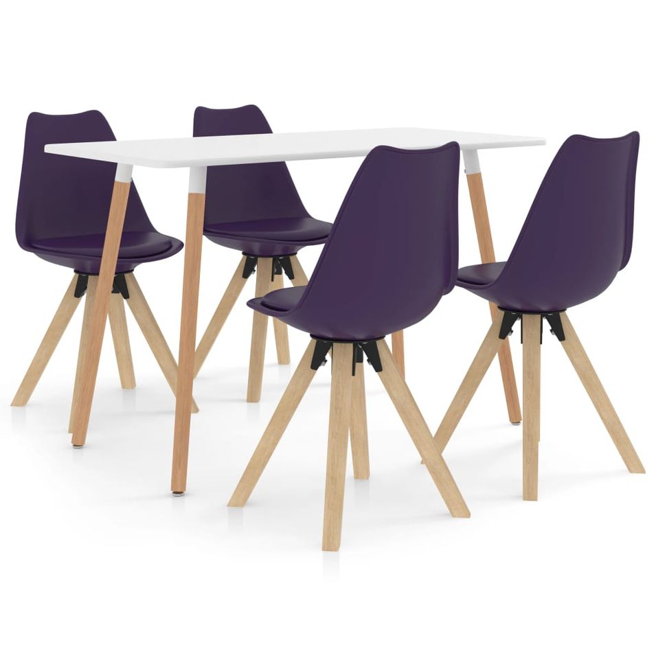 Ensemble de salle à manger 5 pcs Lilas 3 - Photo n°1