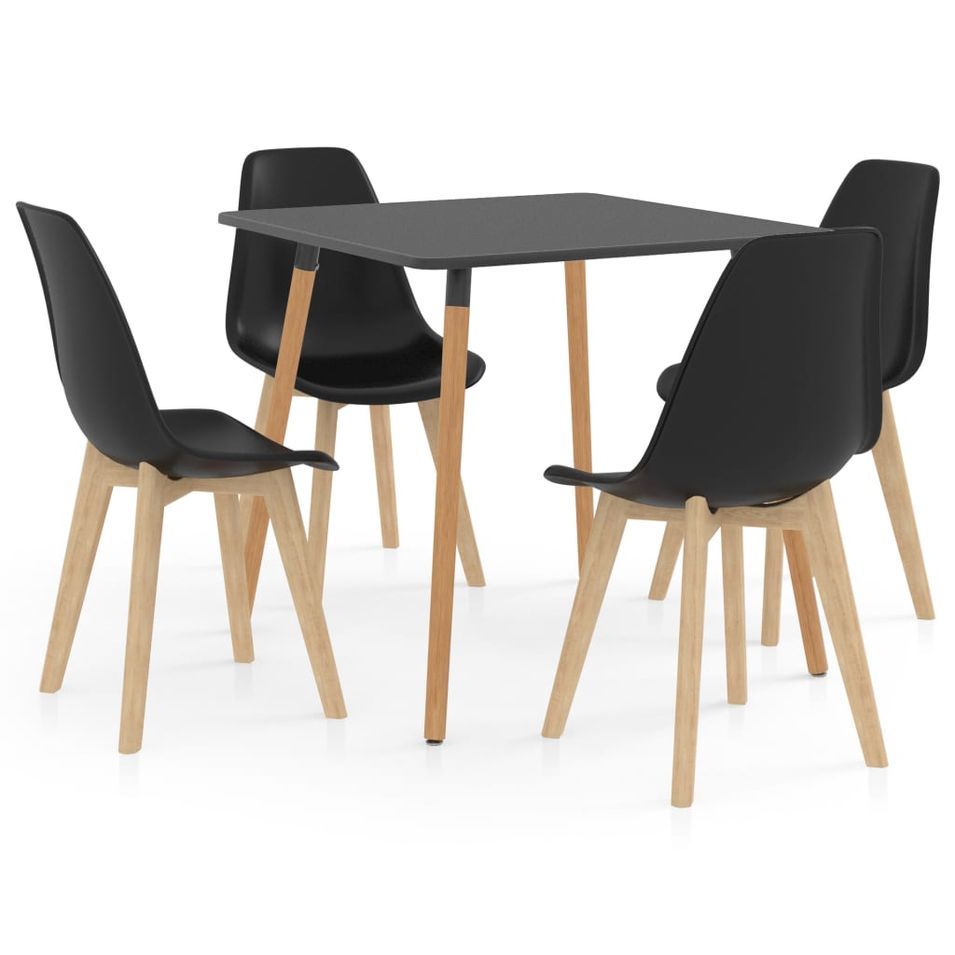 Ensemble de salle à manger 5 pcs Noir 27 - Photo n°1